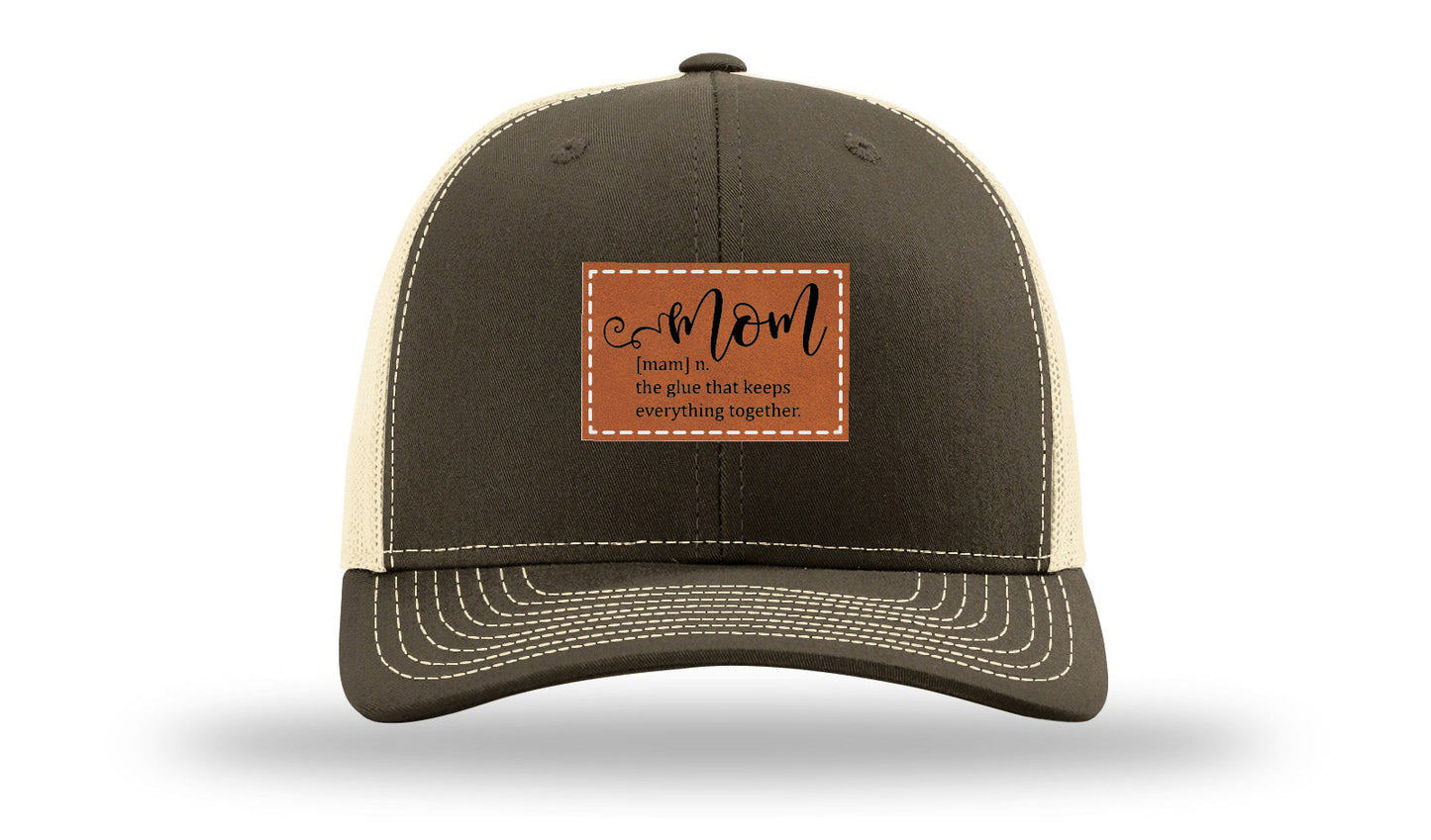 Mom Defined Leather Patch Richardson 112 Hat