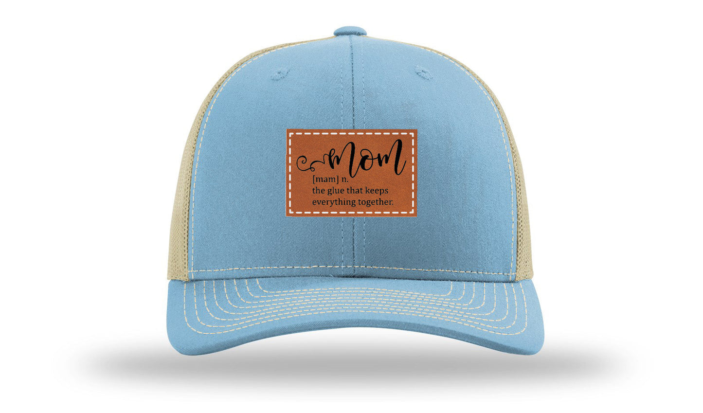 Mom Defined Leather Patch Richardson 112 Hat