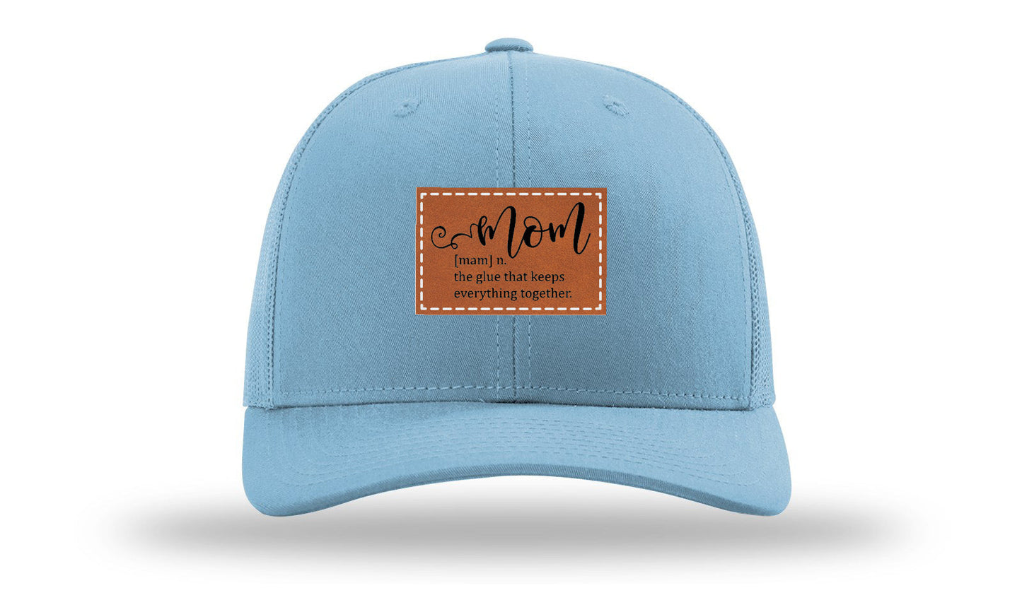 Mom Defined Leather Patch Richardson 112 Hat