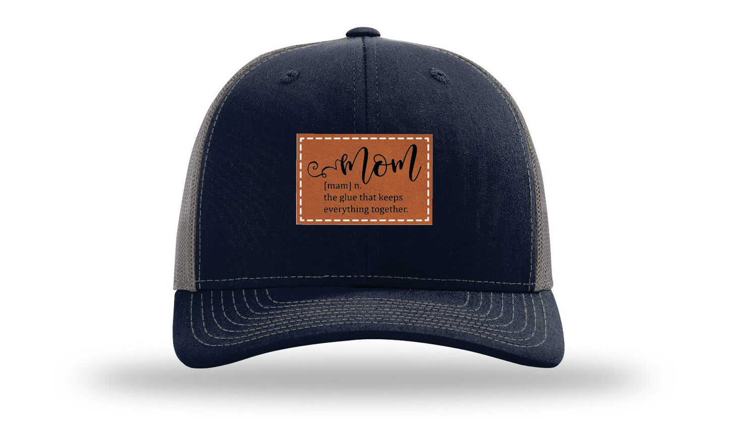 Mom Defined Leather Patch Richardson 112 Hat