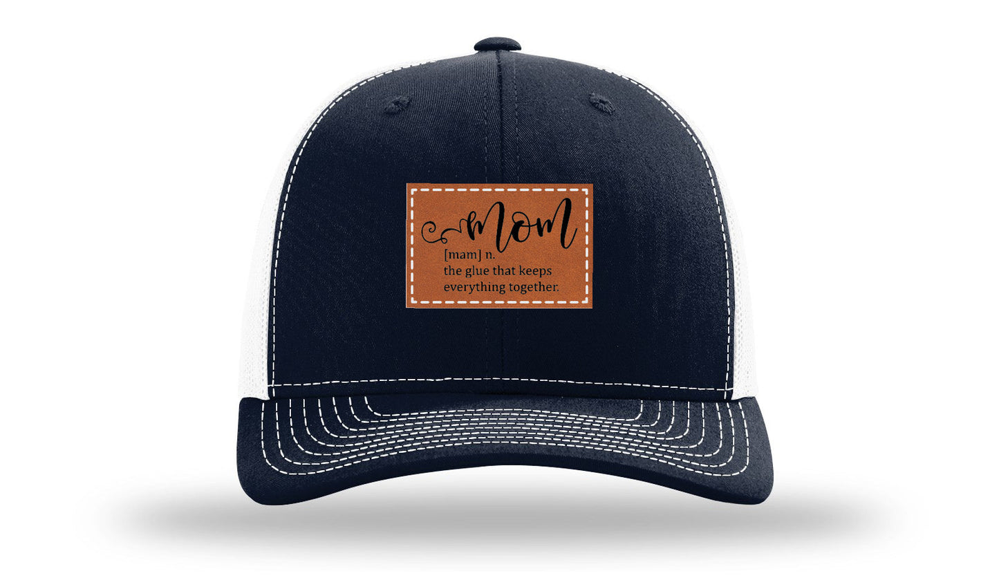 Mom Defined Leather Patch Richardson 112 Hat