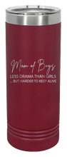 Load image into Gallery viewer, Mom Of Boys Laser Engraved Skinny Tumbler (Etched)
