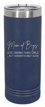 Load image into Gallery viewer, Mom Of Boys Laser Engraved Skinny Tumbler (Etched)
