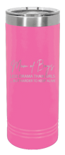 Load image into Gallery viewer, Mom Of Boys Laser Engraved Skinny Tumbler (Etched)
