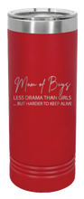 Load image into Gallery viewer, Mom Of Boys Laser Engraved Skinny Tumbler (Etched)
