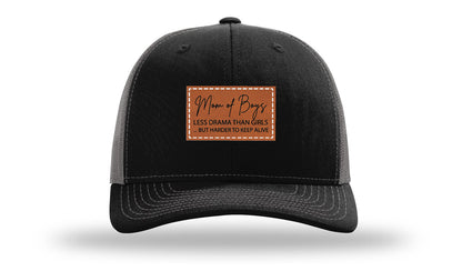 Mom Of Boys Leather Patch Richardson 112 Hat