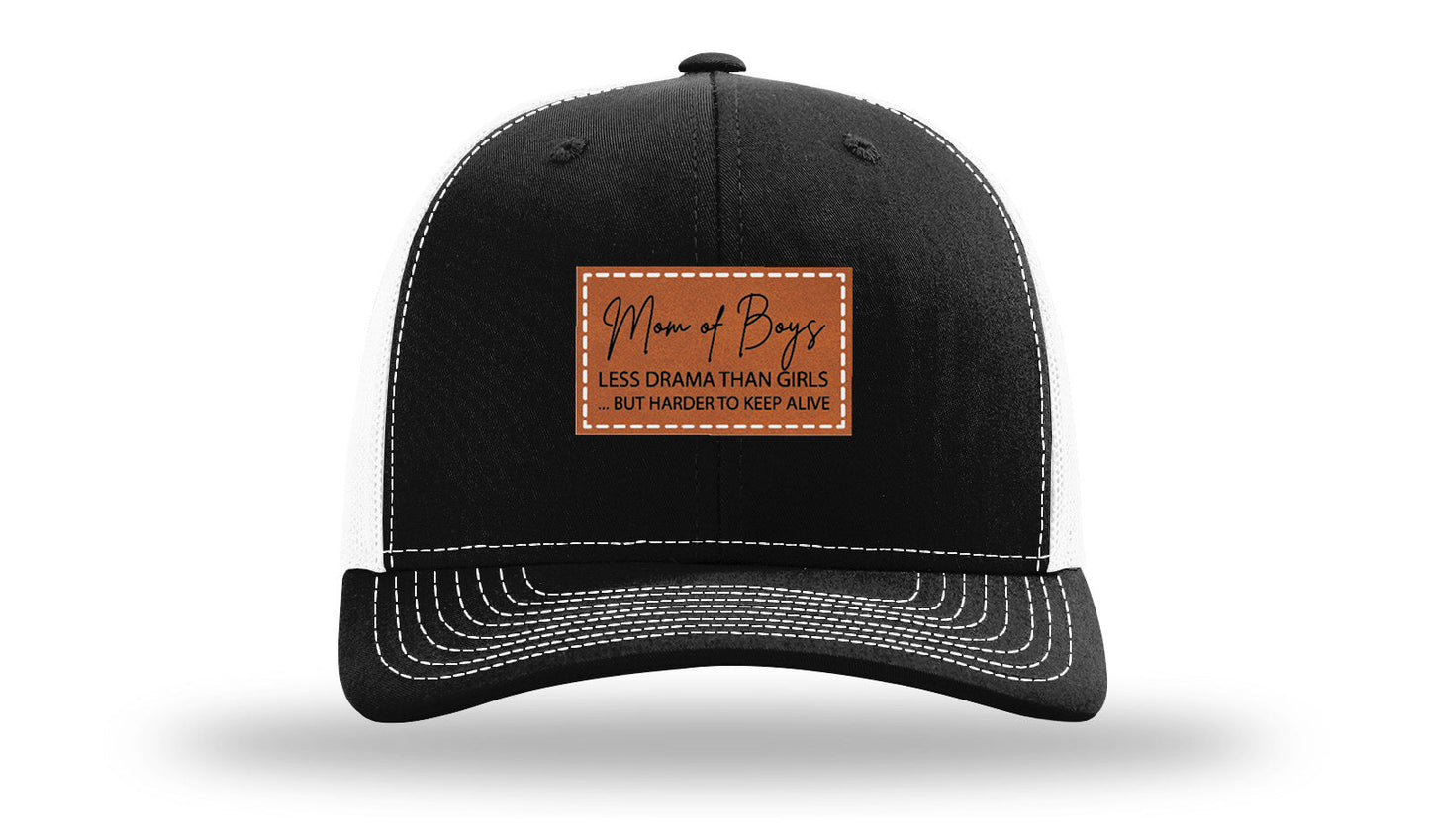 Mom Of Boys Leather Patch Richardson 112 Hat