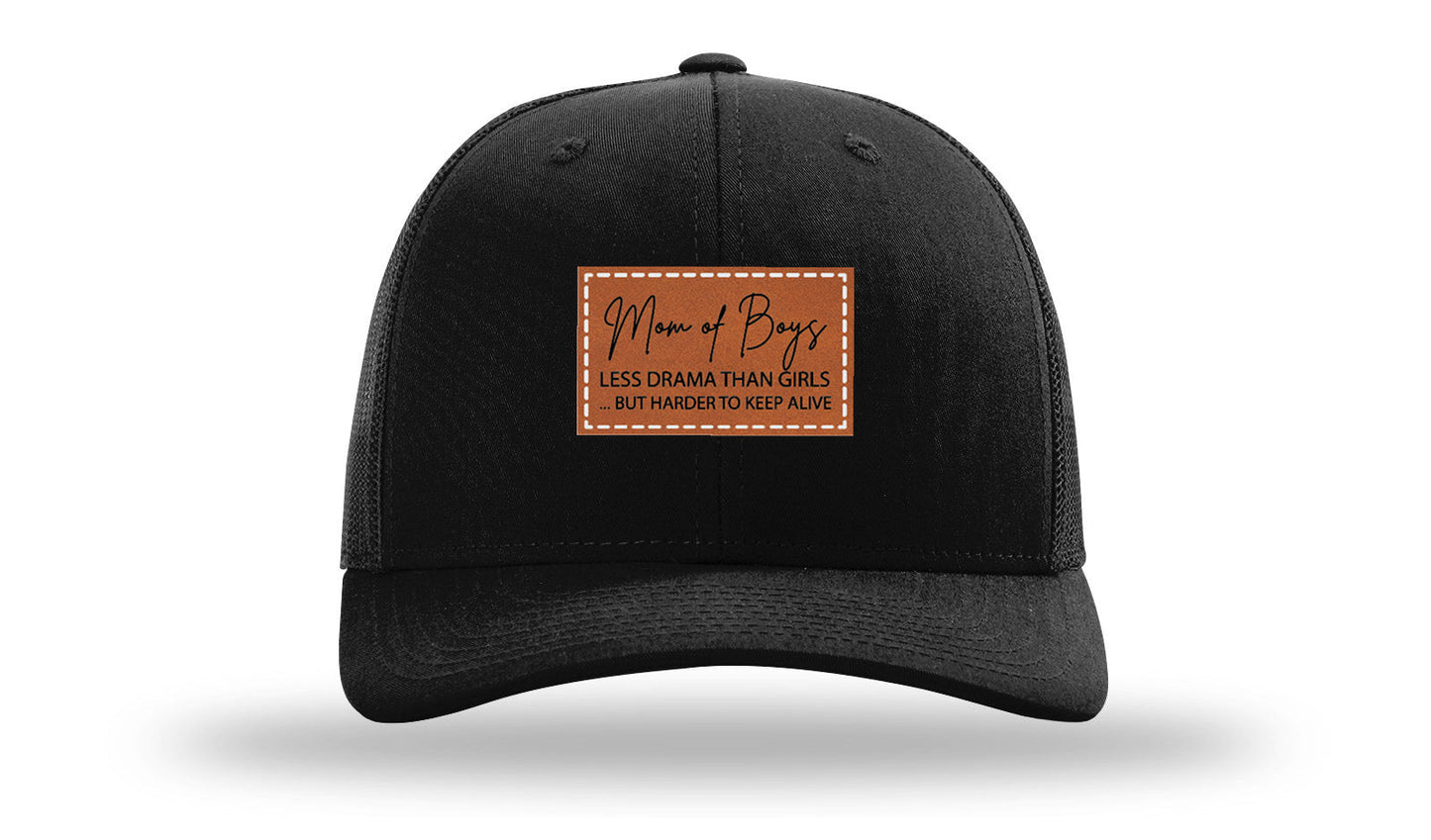 Mom Of Boys Leather Patch Richardson 112 Hat