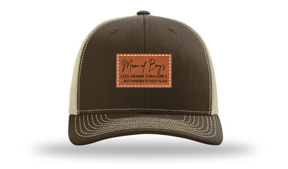 Mom Of Boys Leather Patch Richardson 112 Hat
