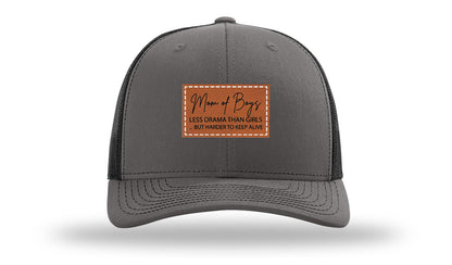 Mom Of Boys Leather Patch Richardson 112 Hat