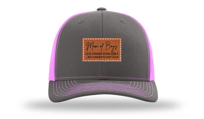 Mom Of Boys Leather Patch Richardson 112 Hat