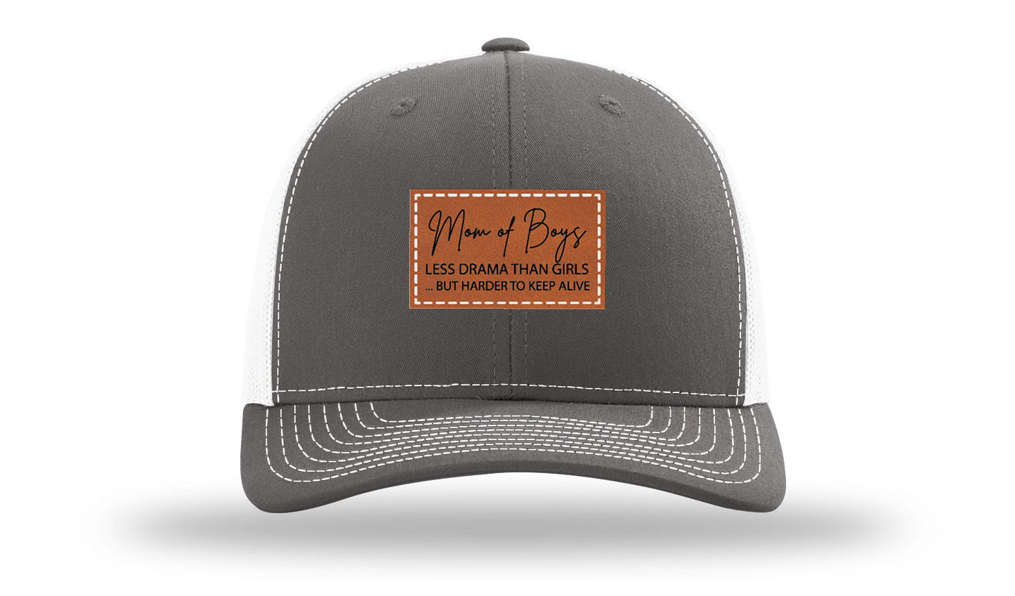 Mom Of Boys Leather Patch Richardson 112 Hat