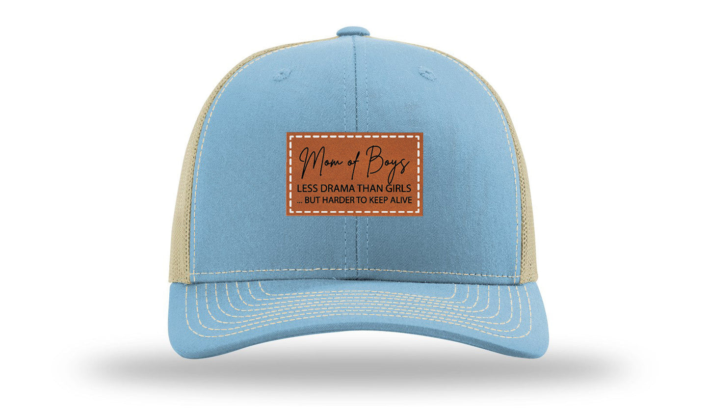 Mom Of Boys Leather Patch Richardson 112 Hat