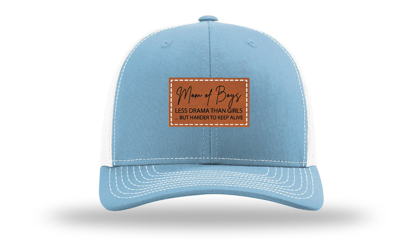 Mom Of Boys Leather Patch Richardson 112 Hat