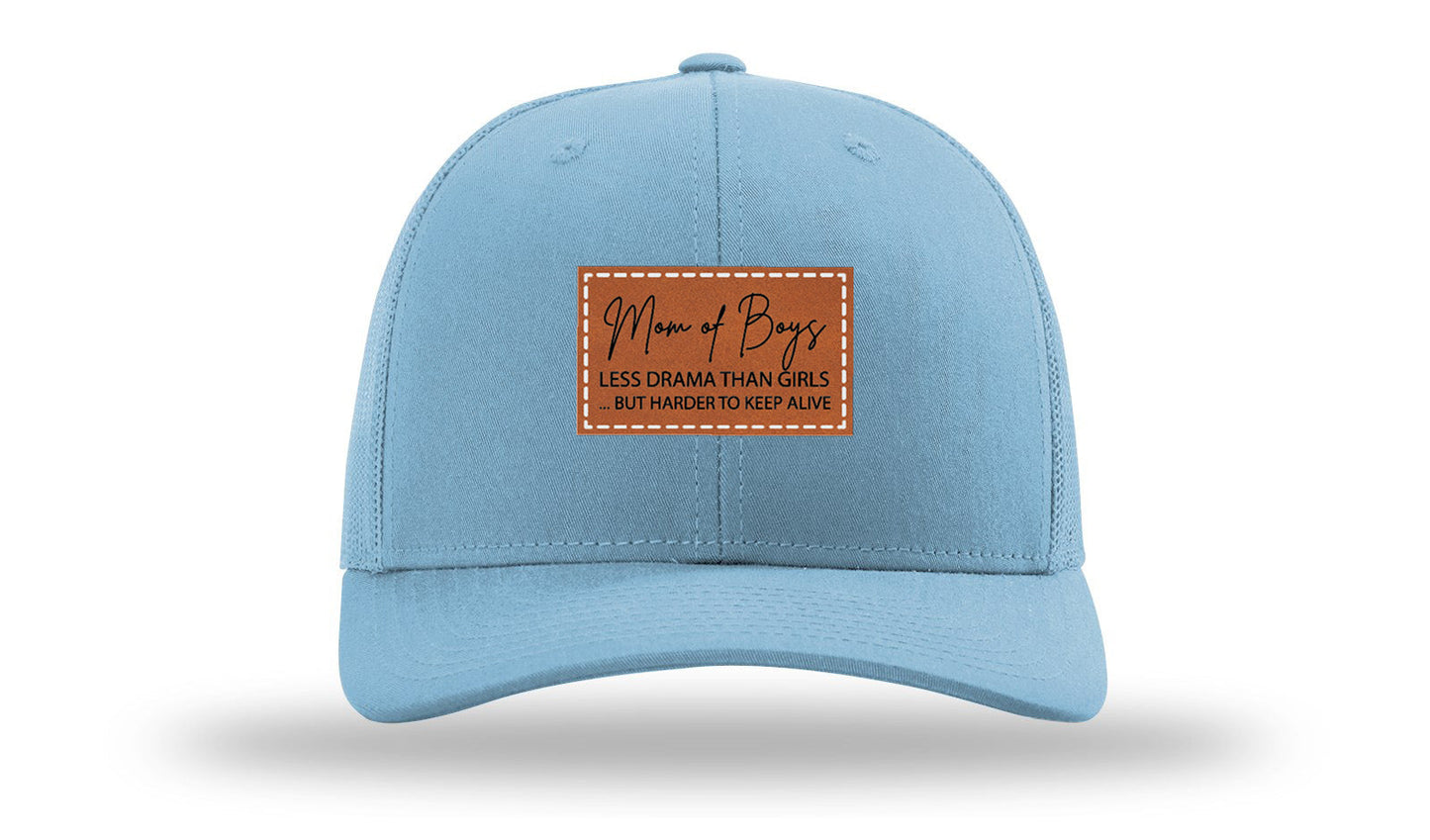 Mom Of Boys Leather Patch Richardson 112 Hat