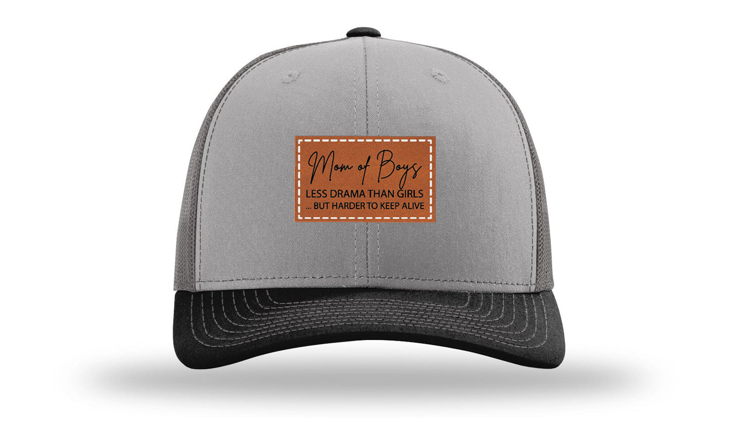 Mom Of Boys Leather Patch Richardson 112 Hat