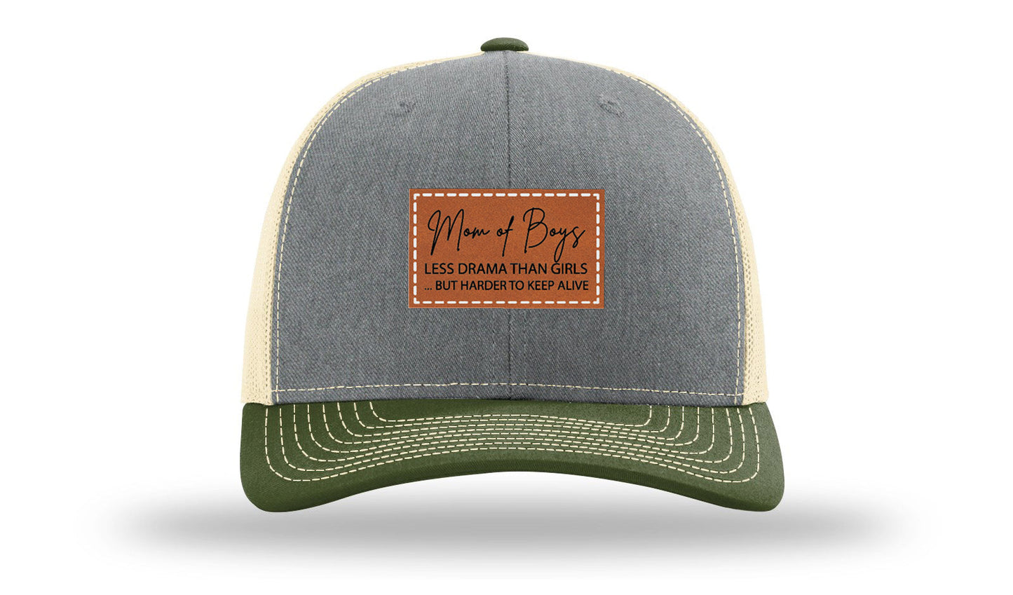 Mom Of Boys Leather Patch Richardson 112 Hat
