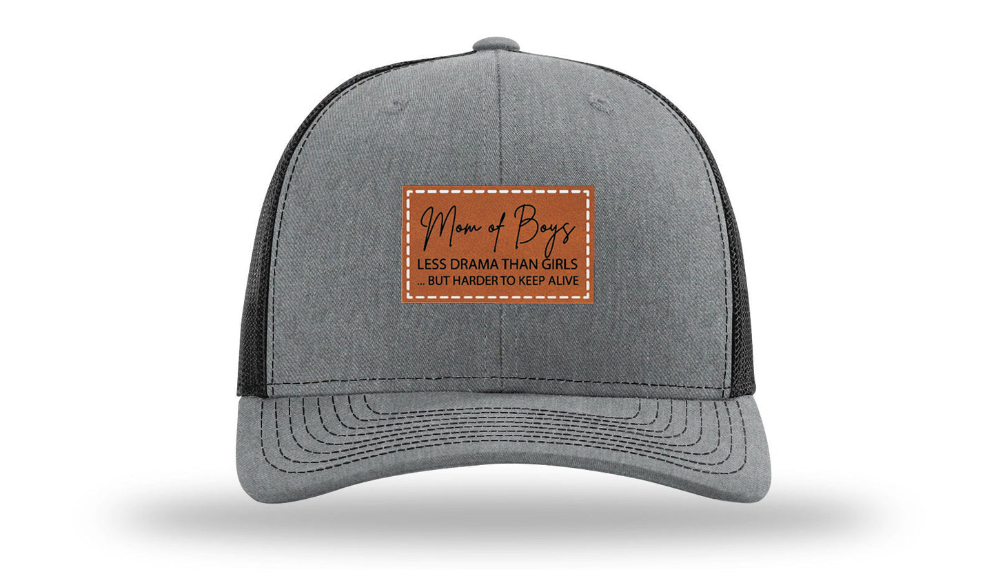 Mom Of Boys Leather Patch Richardson 112 Hat
