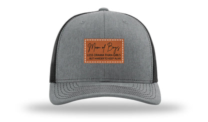 Mom Of Boys Leather Patch Richardson 112 Hat