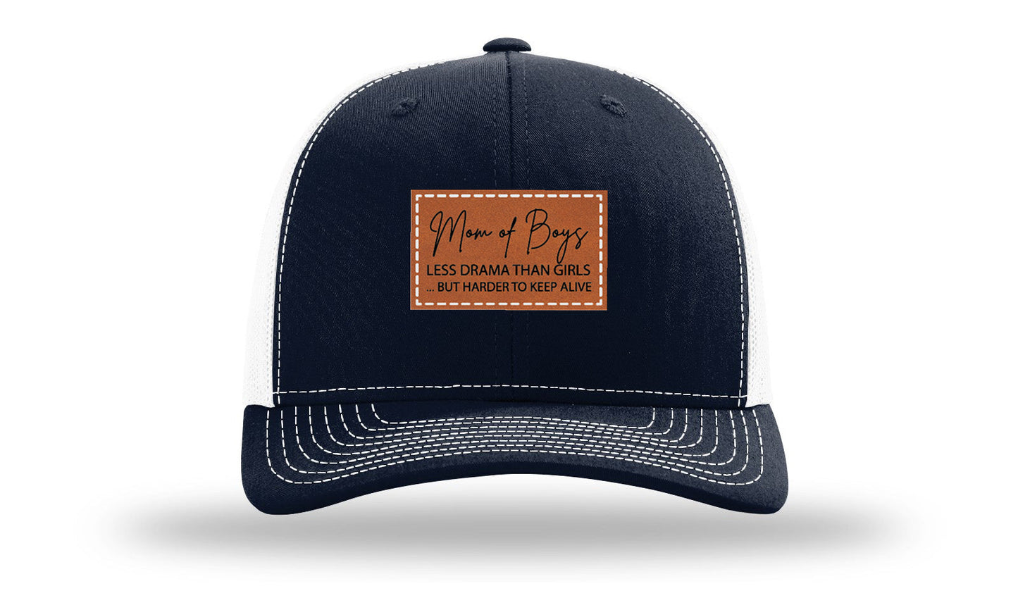 Mom Of Boys Leather Patch Richardson 112 Hat