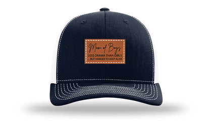 Mom Of Boys Leather Patch Richardson 112 Hat