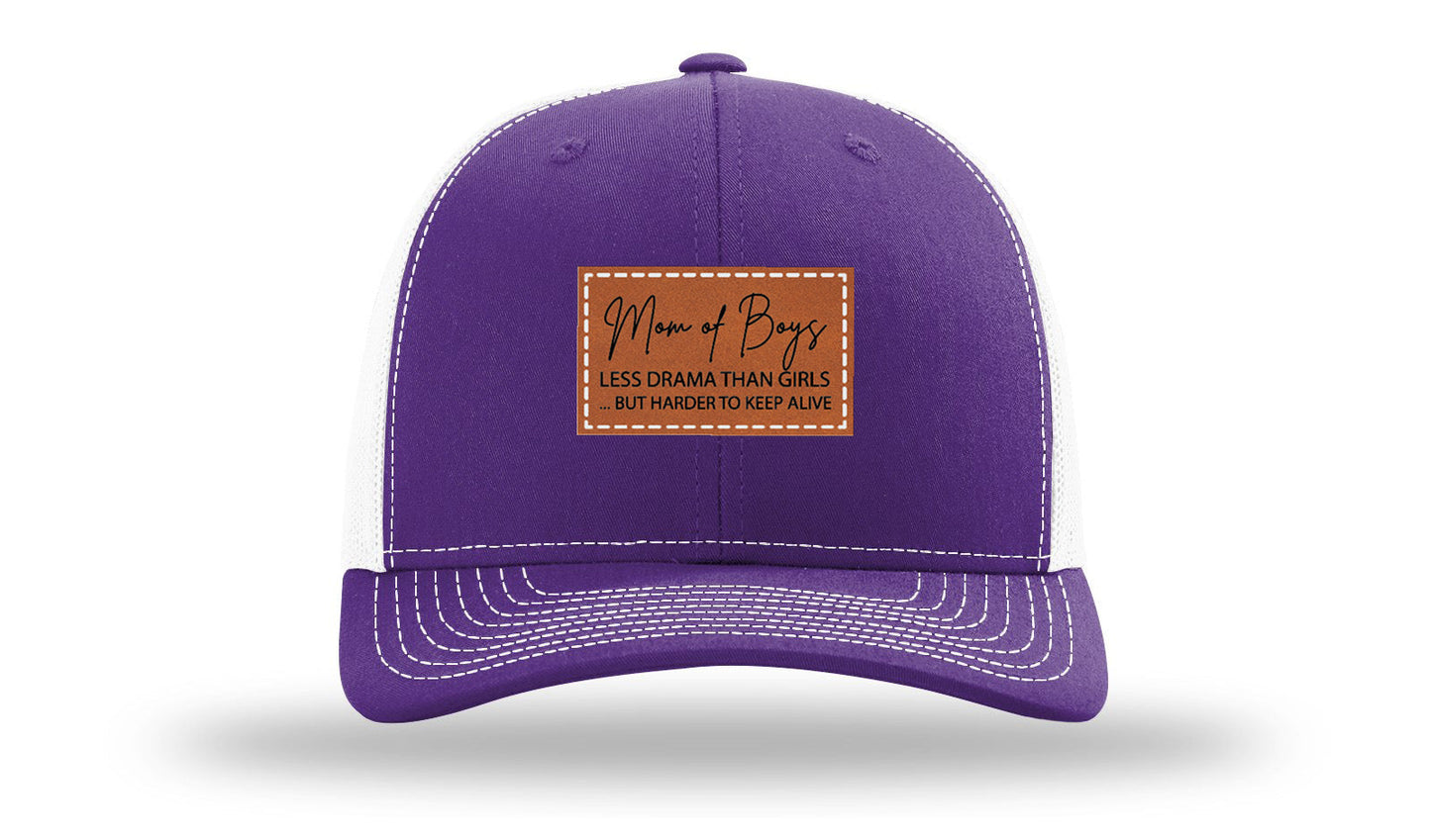Mom Of Boys Leather Patch Richardson 112 Hat