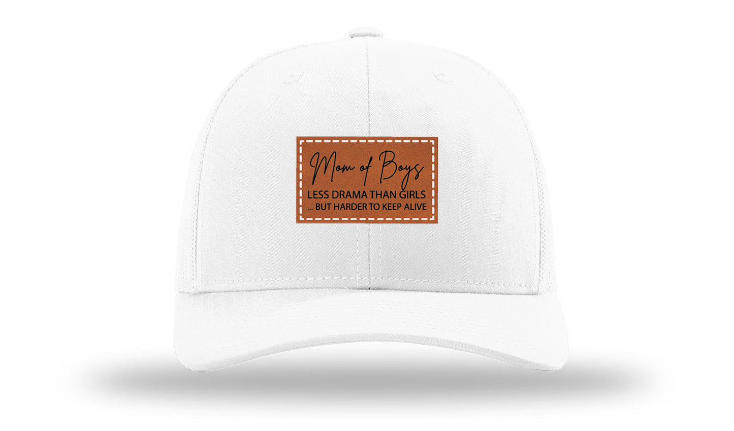 Mom Of Boys Leather Patch Richardson 112 Hat
