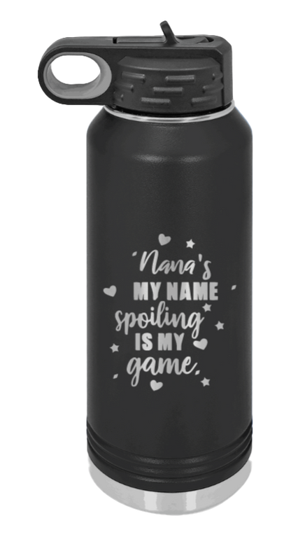 Nana's My Name - 32oz Water Bottle Laser Engraved- Black