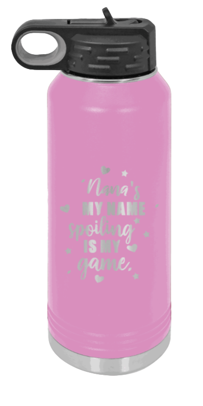 Nana's My Name - 32oz Water Bottle Laser Engraved- Light Purple