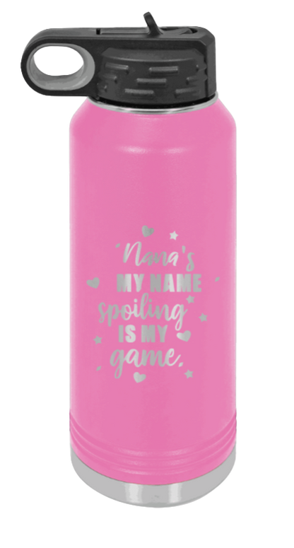 Nana's My Name - 32oz Water Bottle Laser Engraved- Pink