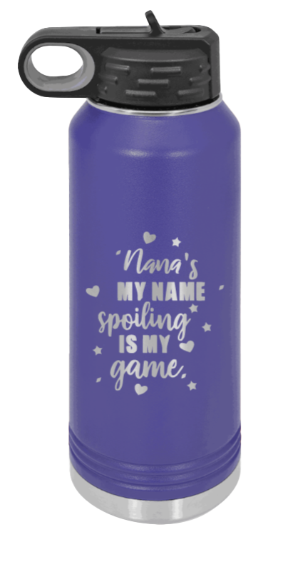 Nana's My Name - 32oz Water Bottle Laser Engraved- Purple