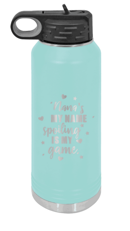 Nana's My Name - 32oz Water Bottle Laser Engraved- Teal