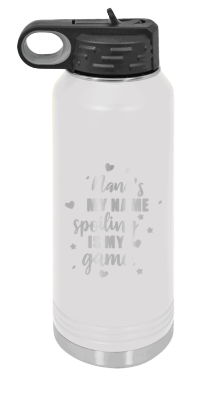 Nana's My Name - 32oz Water Bottle Laser Engraved- White