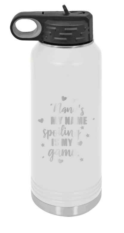 Nana's My Name - 32oz Water Bottle Laser Engraved- White