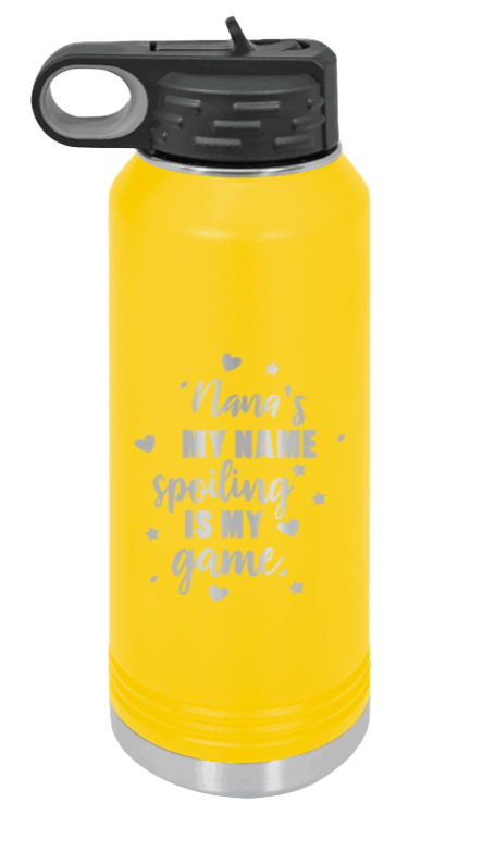 Nana's My Name - 32oz Water Bottle Laser Engraved- Yellow