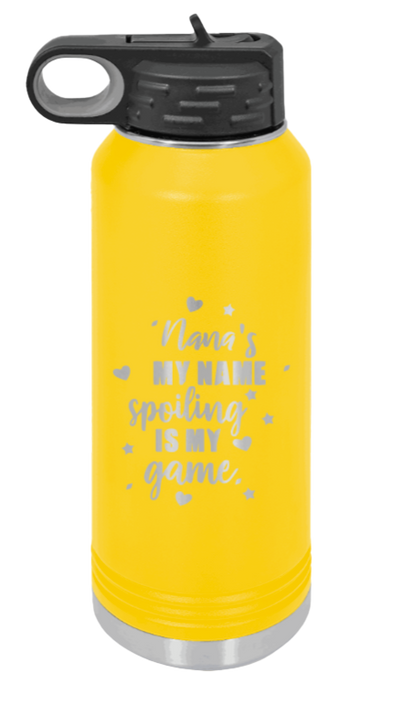 Nana's My Name - 32oz Water Bottle Laser Engraved- Yellow