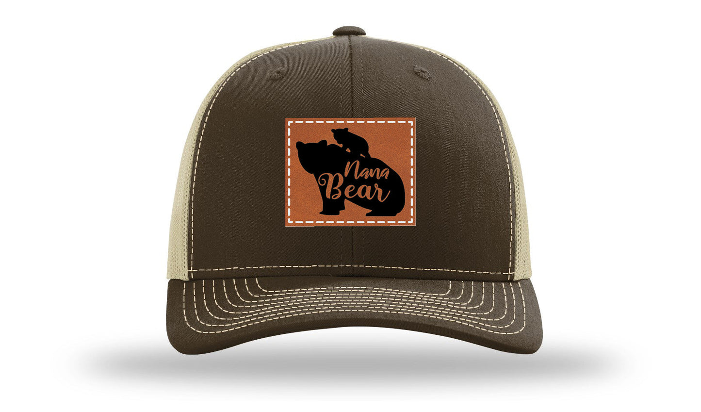 Mama Bear Leather Patch Richardson 112 Hat