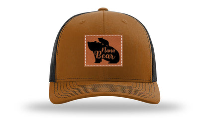 Mama Bear Leather Patch Richardson 112 Hat