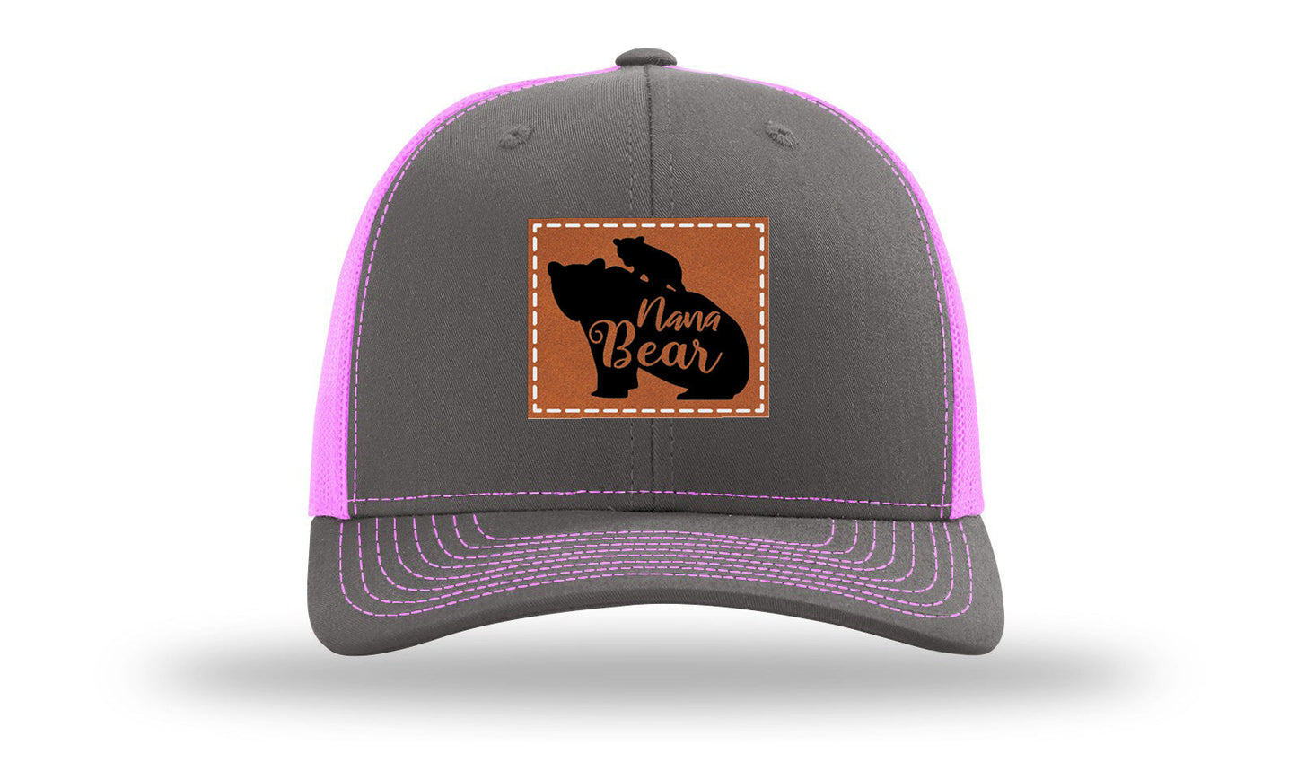 Mama Bear Leather Patch Richardson 112 Hat