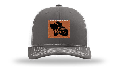 Mama Bear Leather Patch Richardson 112 Hat