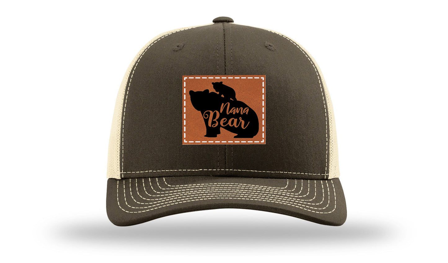 Mama Bear Leather Patch Richardson 112 Hat