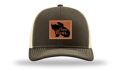 Mama Bear Leather Patch Richardson 112 Hat