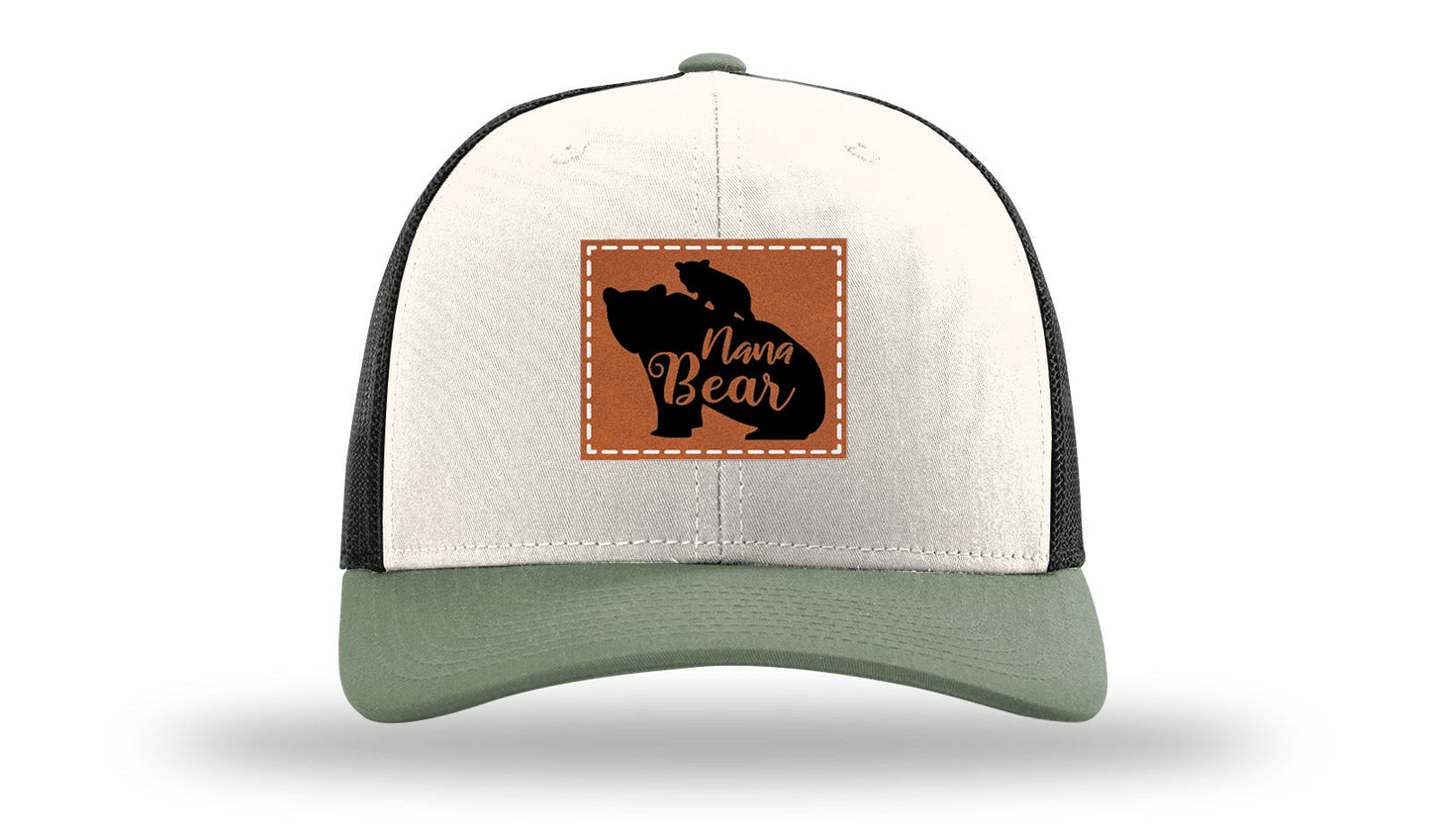 Mama Bear Leather Patch Richardson 112 Hat