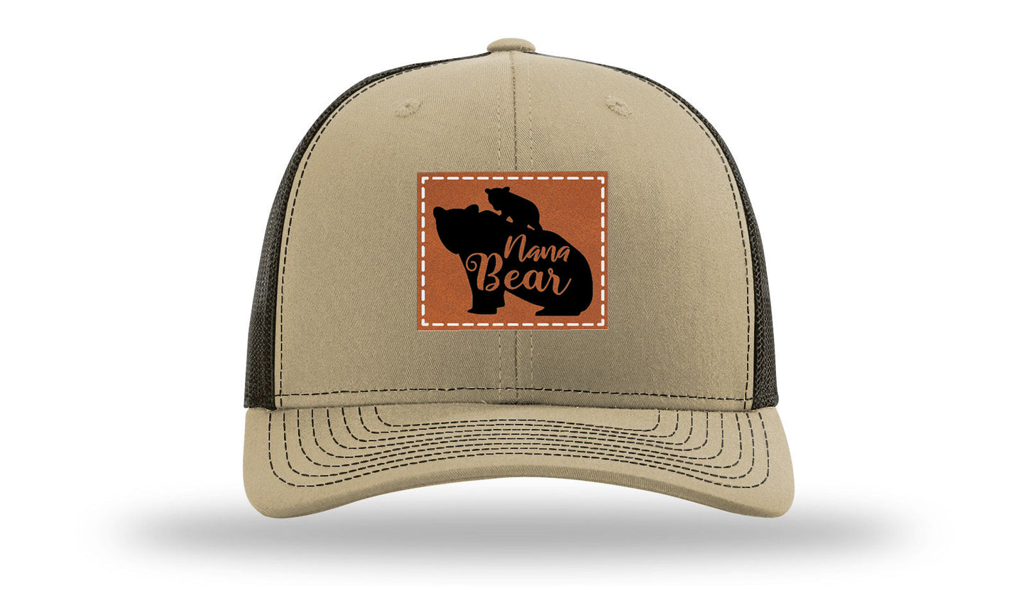 Mama Bear Leather Patch Richardson 112 Hat