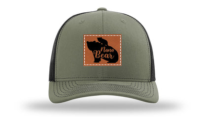 Mama Bear Leather Patch Richardson 112 Hat