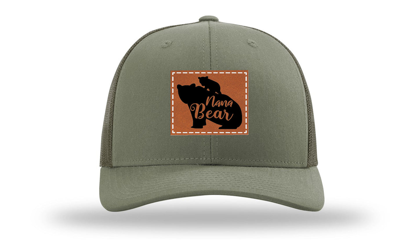 Mama Bear Leather Patch Richardson 112 Hat