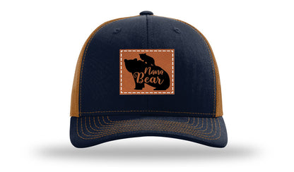 Mama Bear Leather Patch Richardson 112 Hat