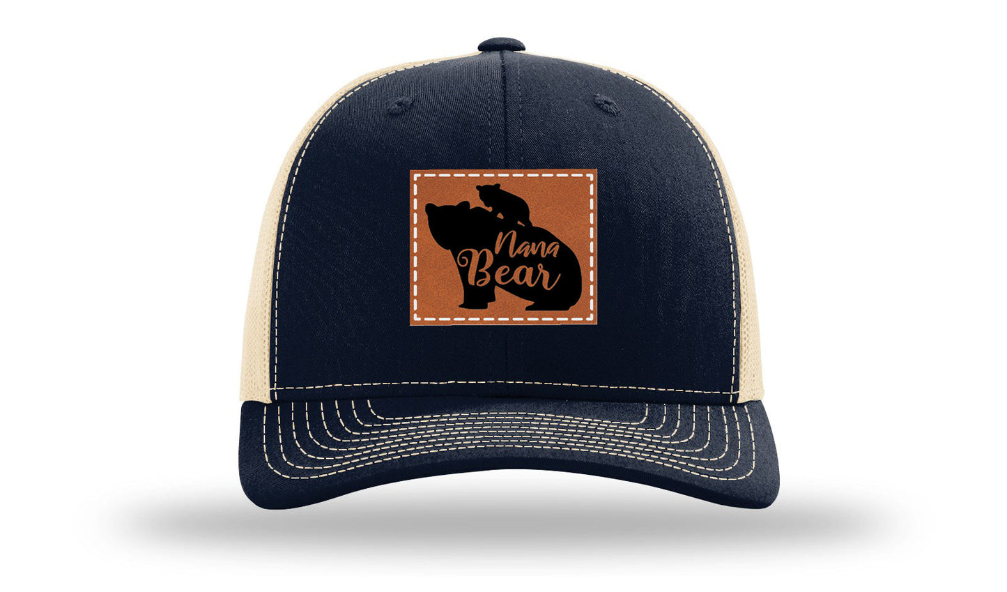 Mama Bear Leather Patch Richardson 112 Hat