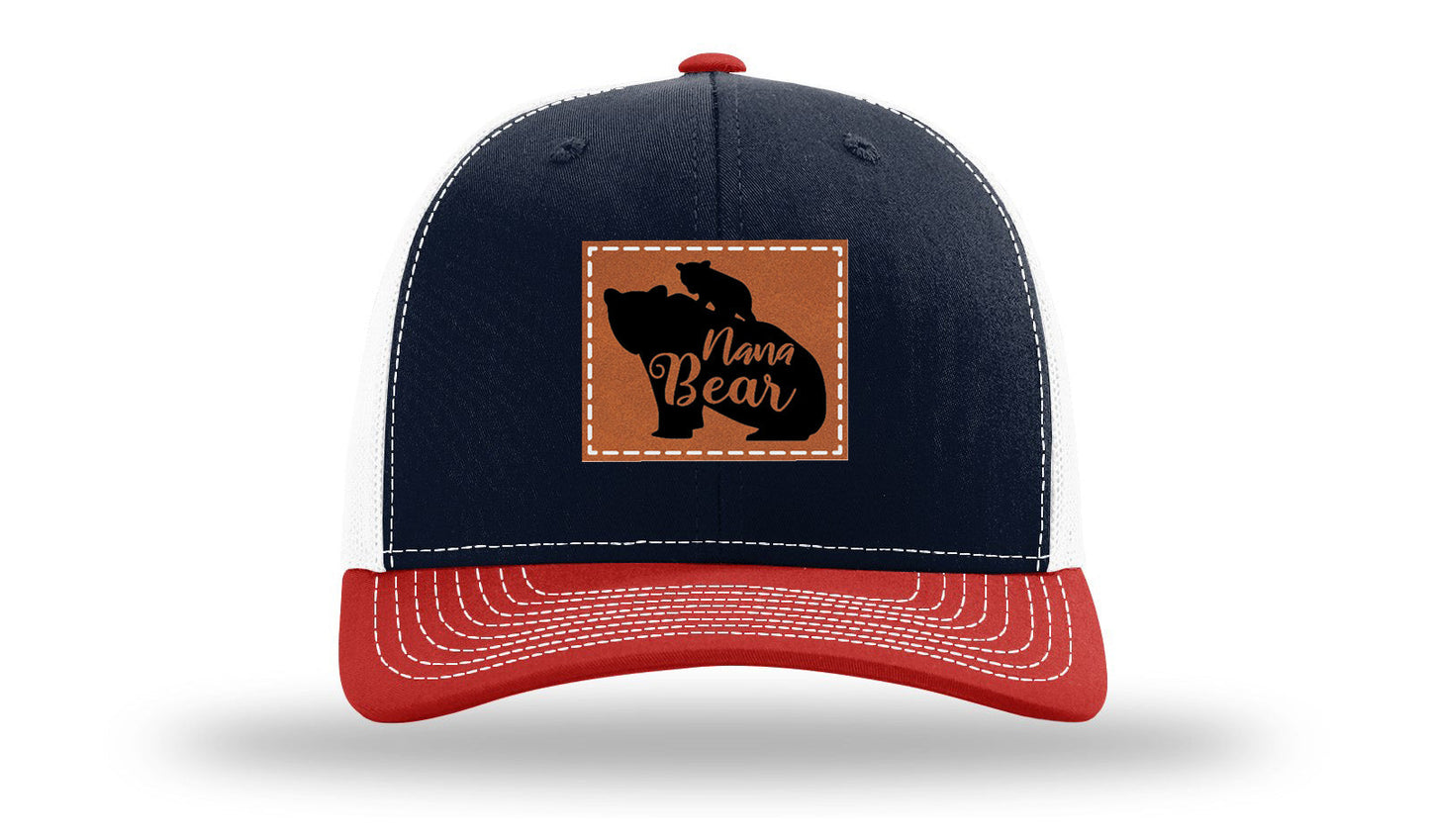 Mama Bear Leather Patch Richardson 112 Hat