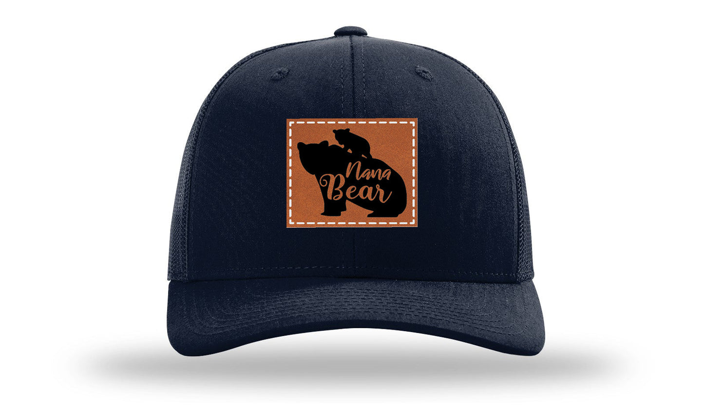 Mama Bear Leather Patch Richardson 112 Hat